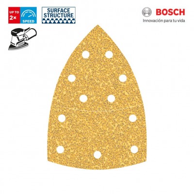 PACK 10 LIJAS DELTA 102X62-93MM G120 VELCRO BOSCH EXPERT C470