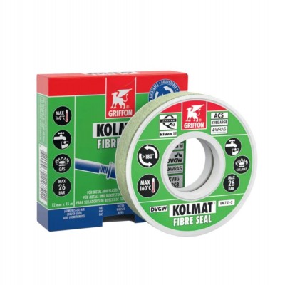 CINTA SELLADO ROSCAS KOLMAT 12MMX15M GRIFFON