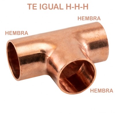 TE COBRE 18MM H-H-H FIG.130