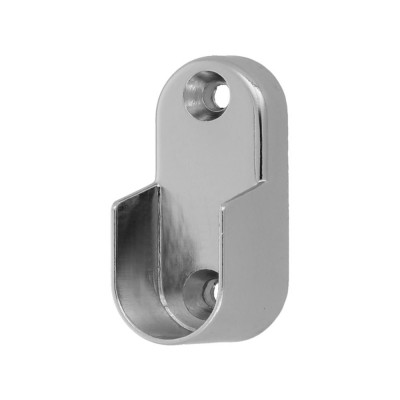 SOPORTE TUBO ARMARIO REDONDO Ø19MM LATERAL CROMO 
