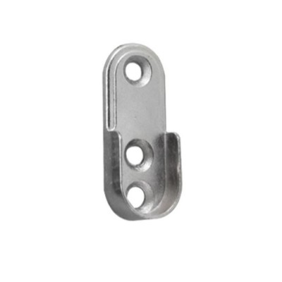 SOPORTE TUBO ARMARIO OVALADO 30X15MM LATERAL NIQUEL
