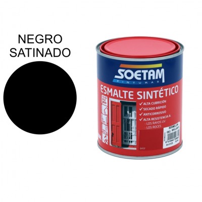 SOETAM ESMALTE SINTÉTICO NEGRO SATINADO 250ML