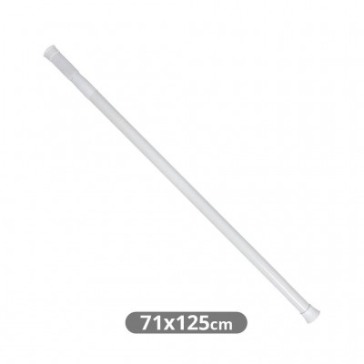 BARRA CORTINA DUCHA EXTENSIBLE 71-125CM Ø22MM BLANCA