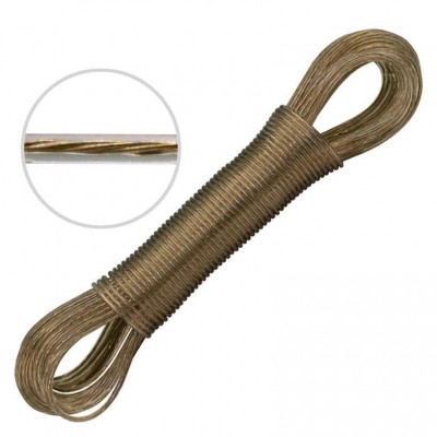 CABLE ACERO PLASTIFICADO 4MM ORO ROLLO 15M