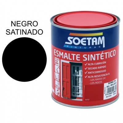 SOETAM ESMALTE SINTÉTICO NEGRO SATINADO 750ML