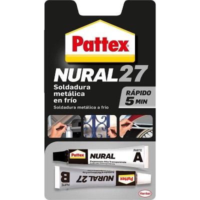 ADHESIVO PATTEX NURAL 27 SOLDADURA METÁLICA EN FRIO RÁPIDO
