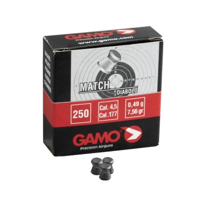 BALÍN 4,5 GAMO MATCH PUNTA PLANA CAJA 250UDS