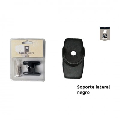 JUEGO 2 SOPORTES CORTINA LATERAL 19MM NEGRO