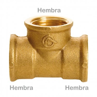 TE LATÓN 1" H-H-H