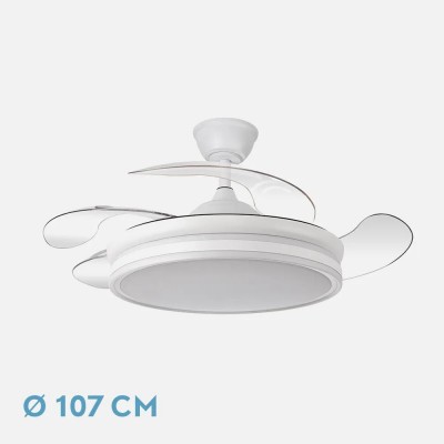 VENTILADOR TECHO BAYOMO 50/107CM 59W 6980LM BLANCO