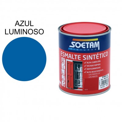 SOETAM ESMALTE SINTÉTICO AZUL LUMINOSO BRILLO 250ML