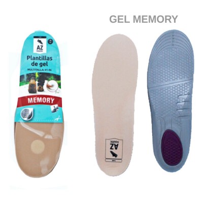 PLANTILLAS CALZADO GEL MEMORY 41-46 AZMARK