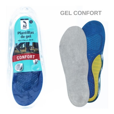 PLANTILLAS CALZADO GEL CONFORT 38-45 AZMARK