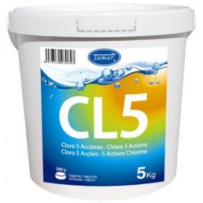 CLORO 5 ACCIONES 5KG TABLETAS 200G TAMAR CL5