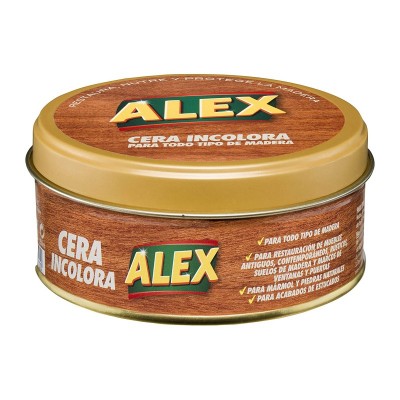 CERA PARA MADERA INCOLORA ALEX 250G