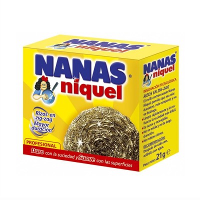 ESTROPAJO NANAS NIQUEL RIZOS ZIG-ZAG