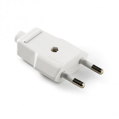 CLAVIJA MACHO 2P 10A BLANCA FAMATEL 1001
