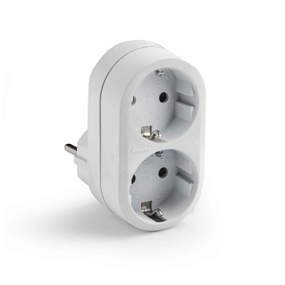 ADAPTADOR DOBLE 2P+T 16A BLANCO FAMATEL 1332