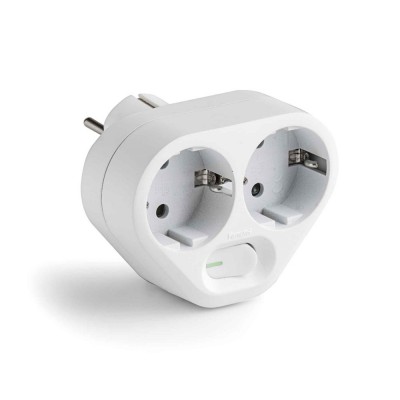 ADAPTADOR DOBLE + INTERRUPTOR 2P+T 16A BLANCO FAMATEL 1342