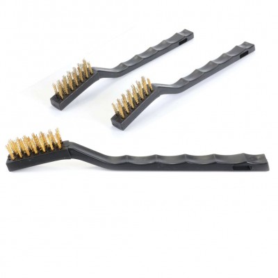 JUEGO 3 CEPILLOS ALAMBRE LATONADO 170MM SINDEX