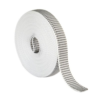 CINTA PERSIANA 22MM BLANCA PINTAS NEGRAS ROLLO 5M