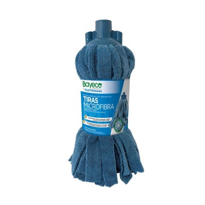 FREGONA MICROFIBRA 100% TIRAS AZUL BAYECO PROFESIONAL
