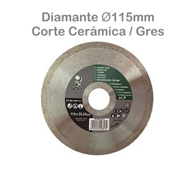 DISCO AMOLADORA DIAMANTE CERÁMICA / GRES Ø115X7MM ATLAS