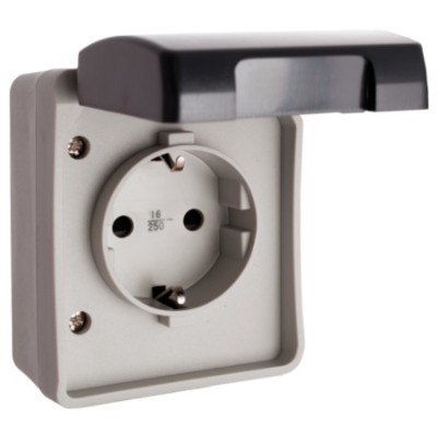 BASE ENCHUFE ESTANCO 2P+T 16A IP44 SOLERA SOL54