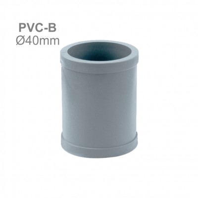 MANGUITO UNIÓN PVC 40MM H-H CORREDIZO SIN TOPE