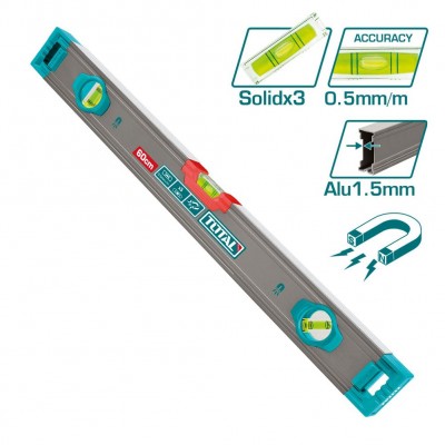 NIVEL MAGNÉTICO PROFESIONAL 60CM TOTAL TMT2-M