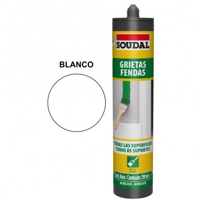 MASILLA ACRÍLICA BLANCA 290ML SOUDAL