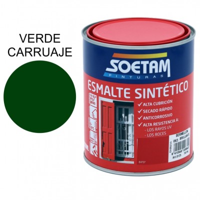 SOETAM ESMALTE SINTÉTICO VERDE CARRUAJE BRILLANTE 750ML
