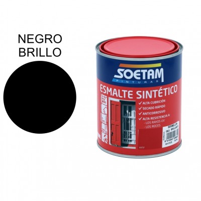 SOETAM ESMALTE SINTÉTICO NEGRO BRILLANTE 250ML