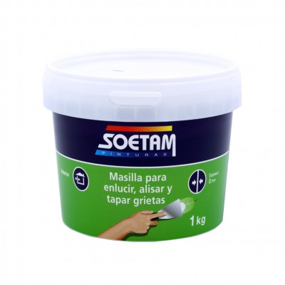 MASILLA EMPLASTE INTERIOR PASTA 1KG SOETAM