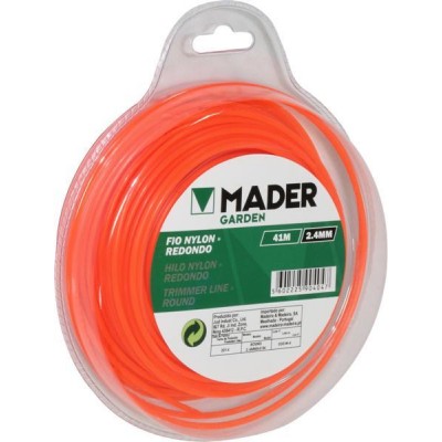 HILO DESBROZADORAS RECORTABORDES NYLON REDONDO 2,4MM 41M MADER