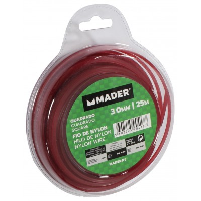 HILO DESBROZADORAS RECORTABORDES NYLON CUADRADO 3MM 25M MADER