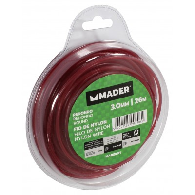 HILO DESBROZADORAS RECORTABORDES NYLON REDONDO 3MM 26M MADER