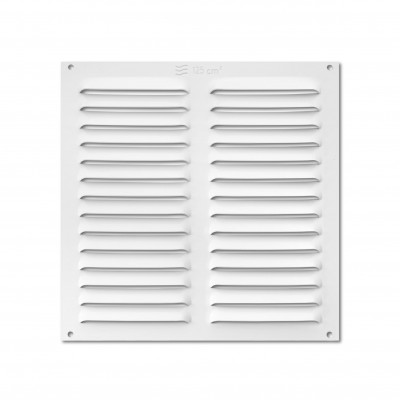 REJILLA VENTILACIÓN 20X20CM ALUMINIO BLANCA
